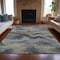 Homeroots 9' X 12' Gray And Silver Abstract Washable Indoor Outdoor Area Rug 631309 - alternate 4