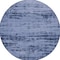Homeroots 4' Denim Blue And Navy Blue Round Abstract Indoor Outdoor Area Rug 545951 - alternate 1
