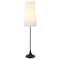 Homeroots 60" Black Novelty Floor Lamp With White Frosted Glass Drum Shade 523430 - alternate 5