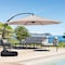 Wrightmaster 11 ft. Aluminium Cantilever Umbrella with Concealed WheelBase for Backyard, Patio in Beige ZR-004.001 - alternate 1