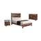 Homeroots Three Piece Dark Brown Solid Wood Bedroom Set 554221 - alternate 1