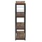 Homeroots 43" Black And Brown Distressed Metal and Wood Three Tier Etagere Bookcase 286421 - alternate 2