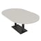 Skutchi Designs Racetrack Conference Table With Power Unit, 48 in W, 72 in L, Ivory HAR-RAC-48X72-DOU.BK-K458-NA - alternate 1