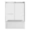 Kingston Brass 60" Acrylic Anti-Skid Alcove Left-Hand Drain Tub with Right Sliding Tub Door, White/Brushed Nickel KVTAM6032L22B8 - alternate 1