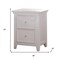 Homeroots 27" White Two Drawers Nightstand 374199 - alternate 3