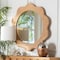 Bali & Pari Makoto Scalloped Natural Rattan Accent Mirror, Round Frame 267-14610-ZORO - alternate 2