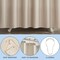 Arkwright Home Poly Shower Curtain Set 72x72 Raindrop Almond Milk - 1 Set P-SCSET-7272-BG - alternate 3