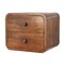 Homeroots 12" Brown Solid Wood Square Two Drawer Floating Nightstand 651480 - alternate 8