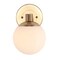 Jonathan Y Modernist Globe 5.75" 1-Light Metal/Frosted Glass Modern Contemporary LED Vanity, Brass Gold/Black JYL3540A - alternate 1