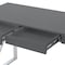 Homeroots 48" Dark Gray and Silver Metallic Writing Desk With Two Drawers 543743 - alternate 4