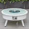 Leisuremod Walbrooke Modern White Patio Conversation With Round Fire Pit & Tank Holder, Navy Blue WW-29-24-57-31-NBU - alternate 2
