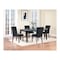 Homeroots 66" Dark Gray Faux Marble and Wood Dining Table 564897 - alternate 2
