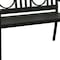 Homeroots 45" Black Metal Geometric Back Garden Patio Bench 611609 - alternate 3