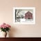 Homeroots Christmas Barn 1 White Framed Print Wall Art 406258 - alternate 3