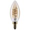 Satco 5.5 Watt C11 LED 2000K CCT Candelabra Base Clear Glass Amber coil Filament Dimmable 120 Volt S14219 - alternate 1