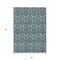 Homeroots 8' X 10' Teal Damask Washable Non Skid Indoor Outdoor Area Rug 563904 - alternate 5