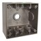Bell 2-Gang Gray Weatherproof Box with Seven 1/2 in. Threaded Outlets 5340-0B - alternate 1