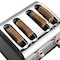 Megachef 4 Slice Wide Slot Toaster with Variable Browning in Black and Rose Gold MG-TS-3500B - alternate 3