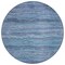 Homeroots 8' Denim Blue And Sky Blue Round Abstract Washable Indoor Outdoor Area Rug 618270 - alternate 4