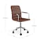 Martha Stewart Taytum Upholstered Office Chair in Saddle Brown/Polished Nickel CH-142370-BR-MS - alternate 7