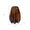 Homeroots 8" Burnt Umber Glass Textured Wavy Table Vase 574424 - alternate 5