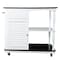 Homeroots Black and White and Black 39in Rolling Kitchen Island With Storage 402558 - alternate 1