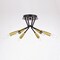 Vaxcel Ellis 16.25-in W Black and Brass Mid-Century Modern Semi Flush Mount Ceiling Light C0264 - alternate 4