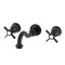 Kingston Brass Double-Handle Wall Mount Bathroom Faucet, Matte Black KS3120BEX - alternate 1