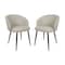 Manhattan Comfort Looma Metal Vegan Leather Side Chair in Stone Gray - Set of 2 DC1530-1 - alternate 5
