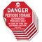 Signmission Danger Pesticide Storage Authorized, 4 inch X 4 inch, Vinyl Decal, 5PK OC-D-5PACK-4-45 - alternate 1