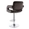 Elama Faux Leather Tufted Bar Stool in Brown with Chrome Base and Adjustable Height ELM-749-BRN - alternate 3