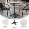 Flash Furniture 24" Round White Faux Marble Table, 22.75x22.75 Black Bistro Base, Seamless Surface Technology ST-RD24-WHMAR-SDAT2222-GG - alternate 4