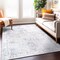 World Rug Gallery Vintage Boho Medallion Machine Washable Non Slip Area Rug 5 ft x 7 ft Blue 6025BLUE5X7 - alternate 1