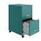 Space Solutions 14.25 in W 2 Drawer Mobile Vertical File Cabinet, Teal 24408 - alternate 5