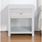 Homeroots 24" Gray Solid Wood and Wood One Drawer Nightstand 530248 - alternate 1