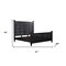 Homeroots Three Piece Black Solid Wood Bedroom Set 636278 - alternate 3