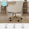 Martha Stewart Rayna Upholstered Office Chair in Off White/Polished Brass CH-220921-6-CR-GLD-MS - alternate 8