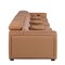Homeroots 170" Chestnut Top Grain Leather Reclining Metal USB Sofa 720422 - alternate 3