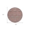 Homeroots 8' Red Beige And Copper Round Striped Washable Indoor Outdoor Area Rug 587934 - alternate 4