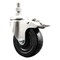 Service Caster 4 Inch 316SS Hard Rubber Swivel 10mm Threaded Stem Caster Total Lock Brake SCC-SS316TSTTL20S414-HRS-M1015 - alternate 1