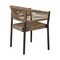 Armen Living Doris Outdoor Patio Dining Chair in Dark Eucalyptus Wood with Truffle Rope - Set of 2 LCDOSITRU - alternate 5