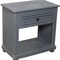 Homeroots 28" Distressed Gray One Drawer Solid Wood Nightstand 555414 - alternate 3