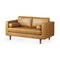 Homeroots 65" Tan Leather Sofa With Brown Legs 607310 - alternate 1