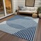 Homeroots 5' X 8' Blue And Ivory Geometric Washable Indoor Outdoor Area Rug 597614 - alternate 3