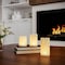 Lavish Home Remote Control LED Candles Set of 3 Battery-Operated Realistic Flameless Pillars with Lace Details 80-FC1007 - alternate 6