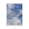 Homeroots 5' X 8' Denim Blue And Sky Blue Abstract Washable Indoor Outdoor Area Rug 577704 - alternate 4