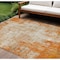Homeroots 9' X 12' Orange And Ivory Abstract Washable Indoor Outdoor Area Rug 612344 - alternate 1