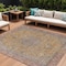 Homeroots 9' X 12' Gold And Peach Medallion Washable Indoor Outdoor Area Rug 616272 - alternate 1