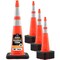 Xpose Safety 36 in Slim Line Orange Traffic Cone, PVC, 6 in & 4 in Reflective Collar, DOT Approved, 12 PK OTC36SL-64-12-X - alternate 1