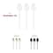 Smarty Had A Party Solid White Moderno Disposable Plastic Dessert Spoons, 240PK 9340WH-TS-CASE - alternate 4
